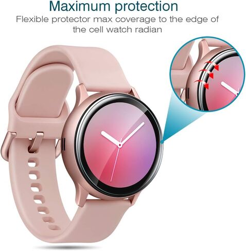 LK 6 Pack Samsung Galaxy Watch 5 40mm / Galaxy Watch 4 40mm / Galaxy Watch Active 2 40mm, [UPGRADE] Max Coverage, HD Clear Soft film, Smart Watch film for Galaxy Watch 40mm, Anti-Scratch Self-Healing in Saudi Arabia