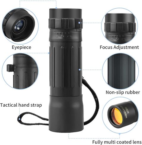 بيليشي تلسكوب أحادي العدسة صغير بحجم 10 × 25 عالي الطاقة وصغير وخفيف الوزن لمشاهدة الطيور والصيد والتخييم والسفر in Kuwait