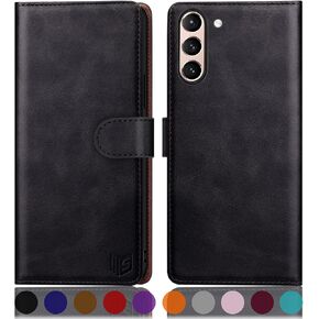 SUANPOT for Samsung Galaxy S21 FE Wallet case 【RFID Blocking】 Credit Card Holder,PU Leather Flip Folio Book Phone case Cover Women Men for Samsung S21 FE 5G case Wallet (Light Brown)