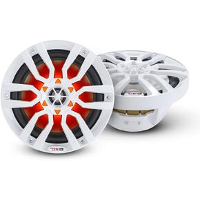DS18 Hydro NXL-6 - High End Coaxial Speaker Pair - 2-Way Marine Speaker w/Integrated RGB Lights - 300 Watt - 100% UV Stable - Water Resistant Speakers - 6.5 Inches, Black