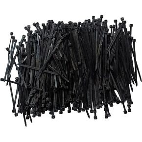 Zip Ties 4 inch 1000 pcs Cable Zip Ties with 18 Pounds Tensile Strength, Black Cable Ties, Self-Locking Nylon Tie Wraps for Indoor and Outdoor (4 inch 1000 pcs, Black) in Kuwait