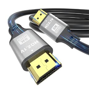 8K HDMI Cable 3 FT 3-Pack, 48Gbps 8K@60Hz 4K@120Hz, HDCP 2.2 & 2.3, DTS:X, HDR 10 Compatible with Roku TV/eARC/3D/PS5/HDTV/Laptop/Blu-ray High Speed HDMI Cable in Kuwait