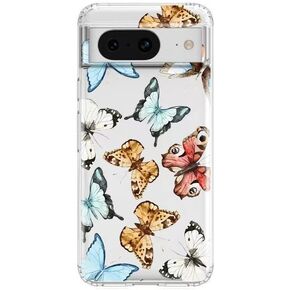 Cute Butterfly Pattern Case Compatible with Pixel 8 Ultra Slim Fit Cover for Women Girls,Not Yellowing Soft TPU Clear Shockproof Protective Cover Phone case Phone case