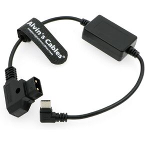 Alvin's Cables USB-C Type-C Right Angle to D-tap Power Cable Regulated 5V Output for Blackmagic Micro Converter, Sound Devices Mix Pre II 30cm|12inches in Kuwait
