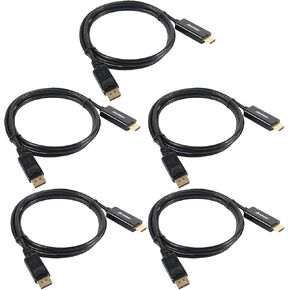 Display Port to HDMI Cable, Gold Plated Displayport to HDMI Cable 6 Feet(Male to Male) for DisplayPort Enabled Desktops and Laptops to Connect to HDMI Displays(10 Pack) in Kuwait