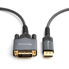 كابل BlueRigger DisplayPort إلى DVI - (3FT، محول منفذ العرض إلى DVI، ذكر إلى ذكر، محول DP إلى DVI، كابل الشاشة) - متوافق مع الكمبيوتر المحمول، جهاز العرض، الشاشة، HDTV، سطح المكتب، بطاقة الرسومات in Kuwait
