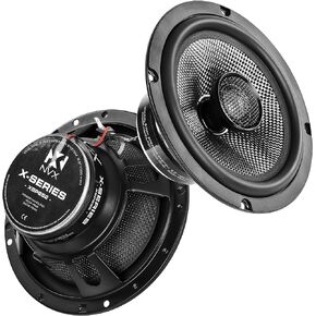 NVX® 6.5" Car Speakers 2-Way 6-1/2 inch Coaxial Speaker (Pair) | 600W Max, 200W RMS Car Speakers w/ 1" Silk Dome Tweeters & Built-in X-Overs, Easy to Install in Cars/Trucks/Doors in Kuwait