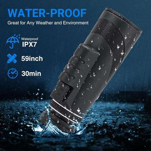 80x100 High Powered Monocular Telescope for Smartphone, AMESEDAK Compact & Portable High Definition Monocular for Adults with Low Night Vision, High Powered Telescope with Smartphone Adapter in Kuwait