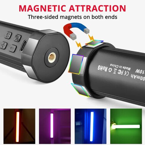 Light Wand Photography,Handheld LED Light Wand,Magnetic YELANGU LED Video Light Stick 5200mAh Rechargeable 21 RGB Effect 2500K-9900K Dimmable 1200 Lm with Aluminum Body for Light Painting YouTube Vlog in Kuwait