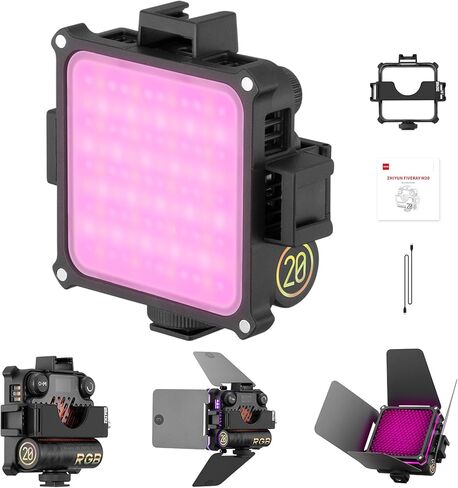 ZHIYUN FIVERAY M20 Combo LED Video Light Bi - Color LED 2700K- 6500K DynaVort Cooling System Mark II with Radiant Full-Color RGB Glow in Kuwait