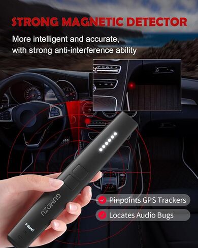 Hidden Camera detectors, Pro Portable Bug RF Detector GPS Tracker Hidden Devices Detector Camera Finder Anti Spy Sweeper, 36H Working Time Camera Detector Indoor Outdoor for Hotels,Travel,Airbnb,Car in Kuwait