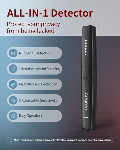 Hidden Camera detectors, Pro Portable Bug RF Detector GPS Tracker Hidden Devices Detector Camera Finder Anti Spy Sweeper, 36H Working Time Camera Detector Indoor Outdoor for Hotels,Travel,Airbnb,Car in Kuwait