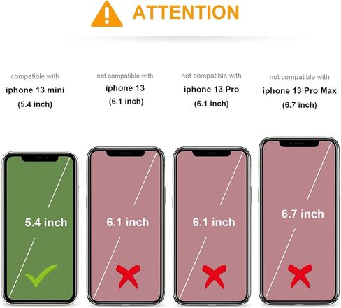 KIHUWEY متوافق مع محفظة iPhone 13 Mini مع حامل بطاقة الائتمان، غطاء حماية متين من الجلد الفاخر بمشبك مغناطيسي لهاتف iPhone 13 Mini 5.4 بوصة (أسود) in Kuwait