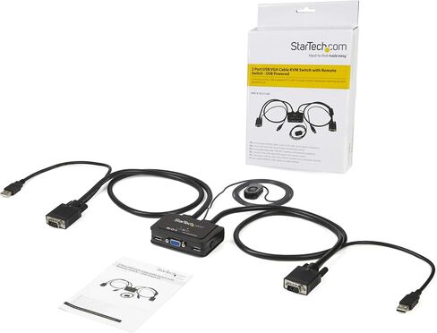 StarTech 2-Port USB VGA Cable KVM Switch 2048x1536 USB Powered (SV211USB) in Kuwait