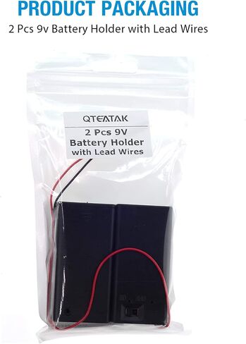 QTEATAK 2pcs 9v Battery Holder with Switch and Lead Wires in Saudi Arabia
