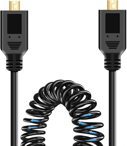 UCEC Mini HDMI to HDMI Coiled, 1ft-1.47ft Small HDMI Cable in Kuwait