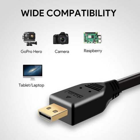 UCEC Mini HDMI to HDMI Coiled, 1ft-1.47ft Small HDMI Cable in Kuwait
