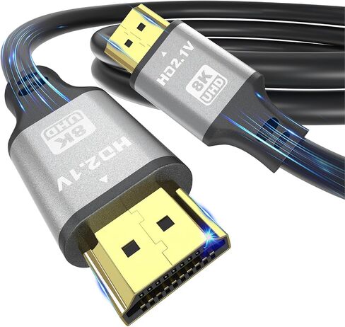 8K HDMI Cable 3 FT 3-Pack, 48Gbps 8K@60Hz 4K@120Hz, HDCP 2.2 & 2.3, DTS:X, HDR 10 Compatible with Roku TV/eARC/3D/PS5/HDTV/Laptop/Blu-ray High Speed HDMI Cable in Kuwait