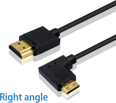 Duttek 4K Mini HDMI to HDMI Coiled Cable 1FT-4FT, Ultra-Thin HDMI to Mini HDMI Cable Support 4K Ultra HD, 1080p, 3D,for Projector, Monitor, Camcorder in Kuwait