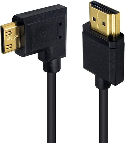 Duttek 4K Mini HDMI to HDMI Coiled Cable 1FT-4FT, Ultra-Thin HDMI to Mini HDMI Cable Support 4K Ultra HD, 1080p, 3D,for Projector, Monitor, Camcorder in Kuwait