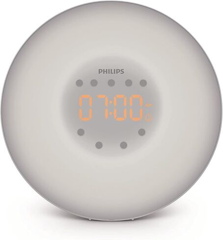PHILIPS Wake-up Light, Sunrise Simulation, 2 Natural Sounds, FM Radio & Bedside Lamp, HF3505/60 in Saudi Arabia