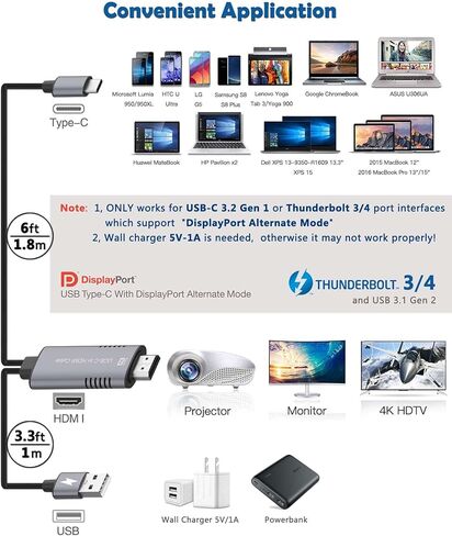 محول HDMI كابل USB من النوع C MHL 4K HD فيديو رقمي محول سلك مرآة شحن لجهاز iMac MacBook Samsung Laptop Galaxy S21 S20 S10 S9 S8 Note 20 10 LG G8 G5 هاتف Android لمراقبة تلفزيون جهاز العرض in Kuwait