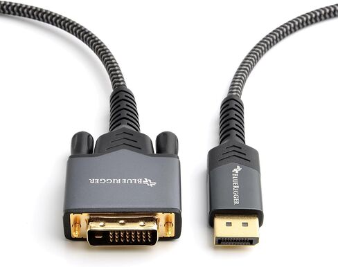 كابل BlueRigger DisplayPort إلى DVI - (3FT، محول منفذ العرض إلى DVI، ذكر إلى ذكر، محول DP إلى DVI، كابل الشاشة) - متوافق مع الكمبيوتر المحمول، جهاز العرض، الشاشة، HDTV، سطح المكتب، بطاقة الرسومات in Kuwait