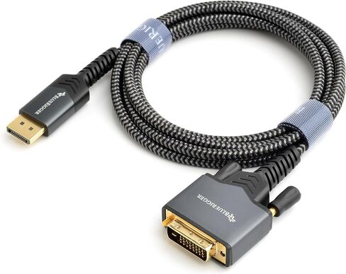 كابل BlueRigger DisplayPort إلى DVI - (3FT، محول منفذ العرض إلى DVI، ذكر إلى ذكر، محول DP إلى DVI، كابل الشاشة) - متوافق مع الكمبيوتر المحمول، جهاز العرض، الشاشة، HDTV، سطح المكتب، بطاقة الرسومات in Kuwait