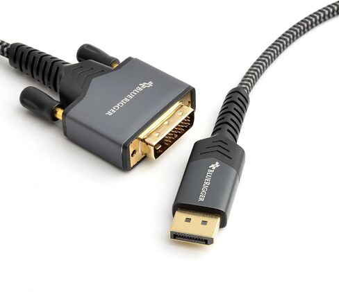 كابل BlueRigger DisplayPort إلى DVI - (3FT، محول منفذ العرض إلى DVI، ذكر إلى ذكر، محول DP إلى DVI، كابل الشاشة) - متوافق مع الكمبيوتر المحمول، جهاز العرض، الشاشة، HDTV، سطح المكتب، بطاقة الرسومات in Kuwait