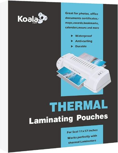 Koala Hot Thermal Laminating Pouches 3 mil 11.5x17.5 Inches Laminating Sheets for Seal 11x17 Inches Photos and Documents 55 Sheets for Extra Protection in Saudi Arabia