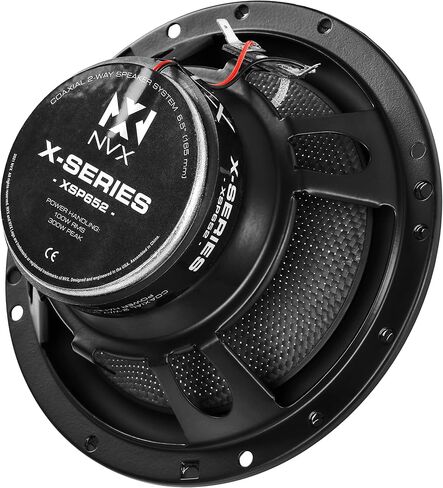 NVX® 6.5" Car Speakers 2-Way 6-1/2 inch Coaxial Speaker (Pair) | 600W Max, 200W RMS Car Speakers w/ 1" Silk Dome Tweeters & Built-in X-Overs, Easy to Install in Cars/Trucks/Doors in Kuwait