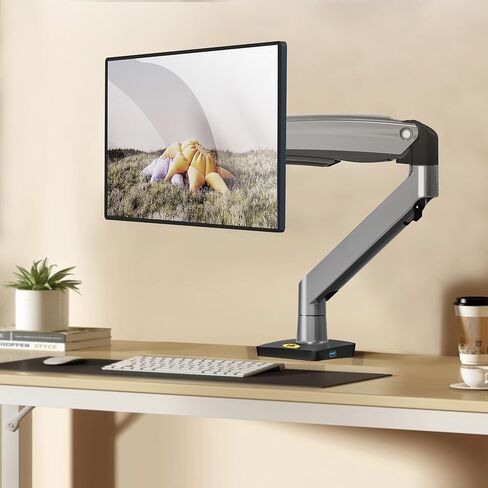 NB North Bayou Monitor Arm Desk Mount Ultra Wide Full Motion Swivel Long Arm with Gas Spring for 22''-35''Monitors from 6.6 to 26.4lbs Height Adjustable Monitor Mount Stand G70 in Kuwait