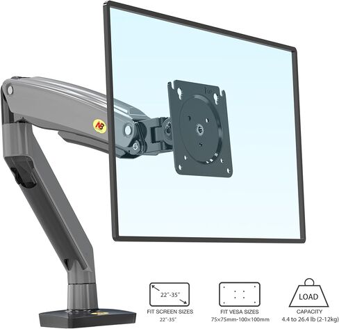 NB North Bayou Monitor Arm Desk Mount Ultra Wide Full Motion Swivel Long Arm with Gas Spring for 22''-35''Monitors from 6.6 to 26.4lbs Height Adjustable Monitor Mount Stand G70 in Kuwait