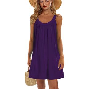 Bluetime Women's Beach Bathing Suit Swimsuit Cover Ups Swimwear Summer Halter Dress