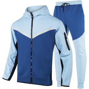 ANGELA BEBE Men's Tracksuits Sweatsuits For Men Hooded Tracksuit Sweatsuit Long Sleeve Full-Zip Jogging Sweatpants 2 Piece in Kuwait