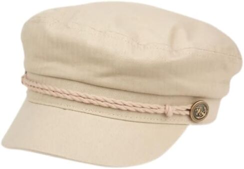 Funky Junque Greek Fisherman Newsboy Cap, Cotton Captains Bakerboy Hat in Kuwait