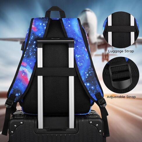 YAMTION Black Backpack for Women Men,Casual School Backpack Teen Boys and Girls 15.6 Inch Laptop Bookbag with USB Charger for College High School Travel Business in Kuwait