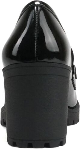 Soda “Kinder" ~ Women Slip On Chunky Mid Heel Lug Sole Penny Loafer Shoe in Kuwait