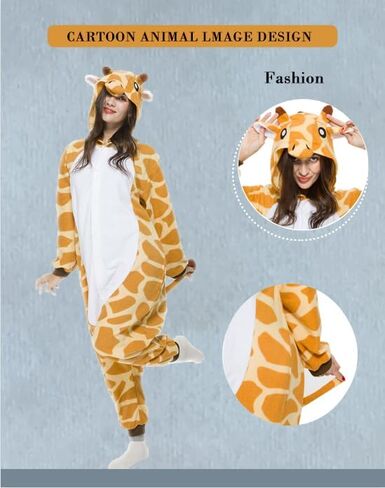 xinhauli Unisex adult animal costume one piece pajamas costume for adult, Halloween Christmas cosplay costume for adult… in Kuwait