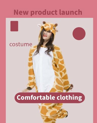 xinhauli Unisex adult animal costume one piece pajamas costume for adult, Halloween Christmas cosplay costume for adult… in Kuwait