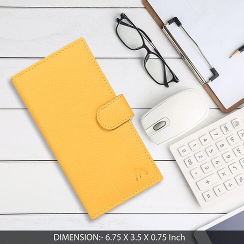 NeoMonte Handmade RFID Leather Checkbook Covers for Men and Women with 6 Credit Card & 1 ID Slot and Pen Holder in Kuwait