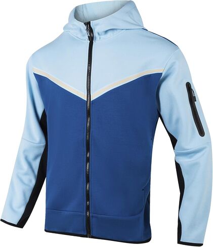 ANGELA BEBE Men's Tracksuits Sweatsuits For Men Hooded Tracksuit Sweatsuit Long Sleeve Full-Zip Jogging Sweatpants 2 Piece in Kuwait