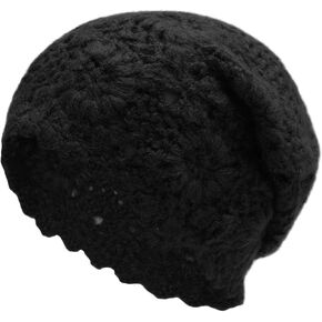 ZLYC Women Winter Knit Beanie Hat Soft Crochet Skullies Beanies with Flower Accent in Kuwait