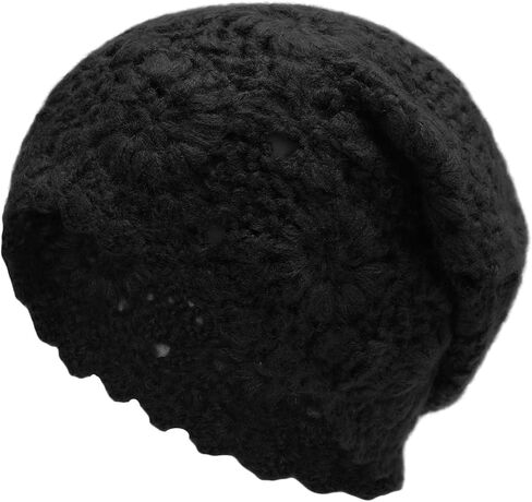 ZLYC Women Winter Knit Beanie Hat Soft Crochet Skullies Beanies with Flower Accent in Kuwait