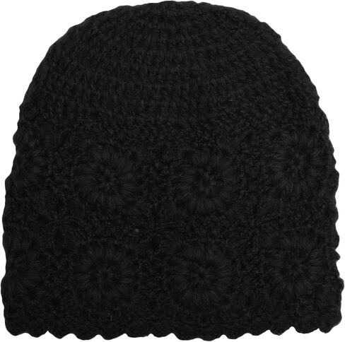 ZLYC Women Winter Knit Beanie Hat Soft Crochet Skullies Beanies with Flower Accent in Kuwait