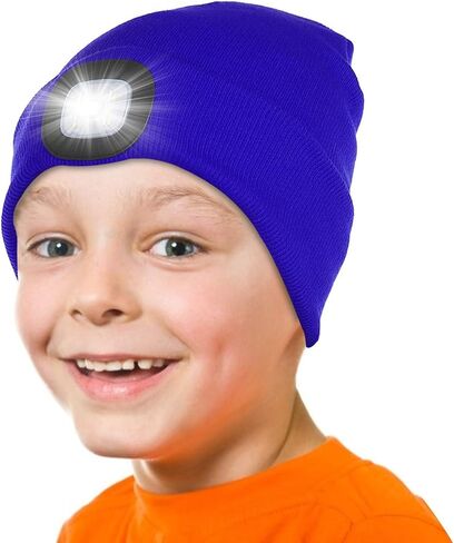 Tutuko Unisex LED Beanie with Light for Kids, Winter Knitted Hat for Boys Girls in Kuwait