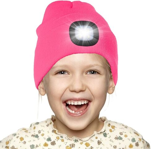 Tutuko Unisex LED Beanie with Light for Kids, Winter Knitted Hat for Boys Girls in Kuwait