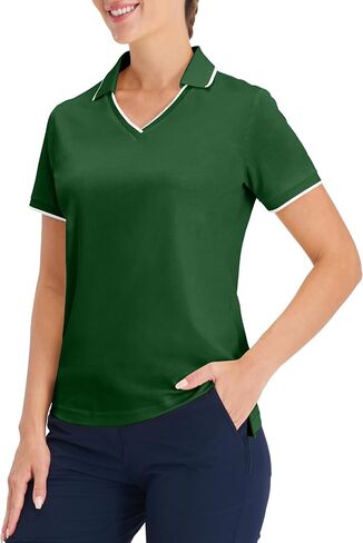 Hiverlay Women's Sleeveless Polo Golf Shirts Quick Dry UPF 50+ V-Neck with Collar Lightweight Tennis Workout Tank Tops in Saudi Arabia
