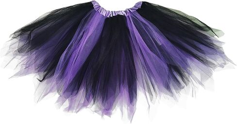 Girl Tutu Skirt 3-Layer Tulle Princess Ballet Dance Short Tutu Skirt Orange/Red/Purple/Green Tutu Halloween Costumes in Kuwait