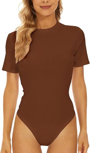 YIJIU المرأة وهمية الرقبة السلحفاة قصيرة الأكمام تي شيرت بلايز سليم صالح عادية الأساسية ارتداءها بذلة in Kuwait